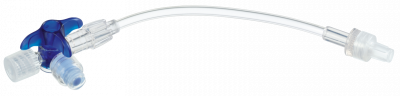 Кран 3-ходовой Дискофикс С с Сэйффлоу 360° синий линия 50 см купить оптом в Кемерово